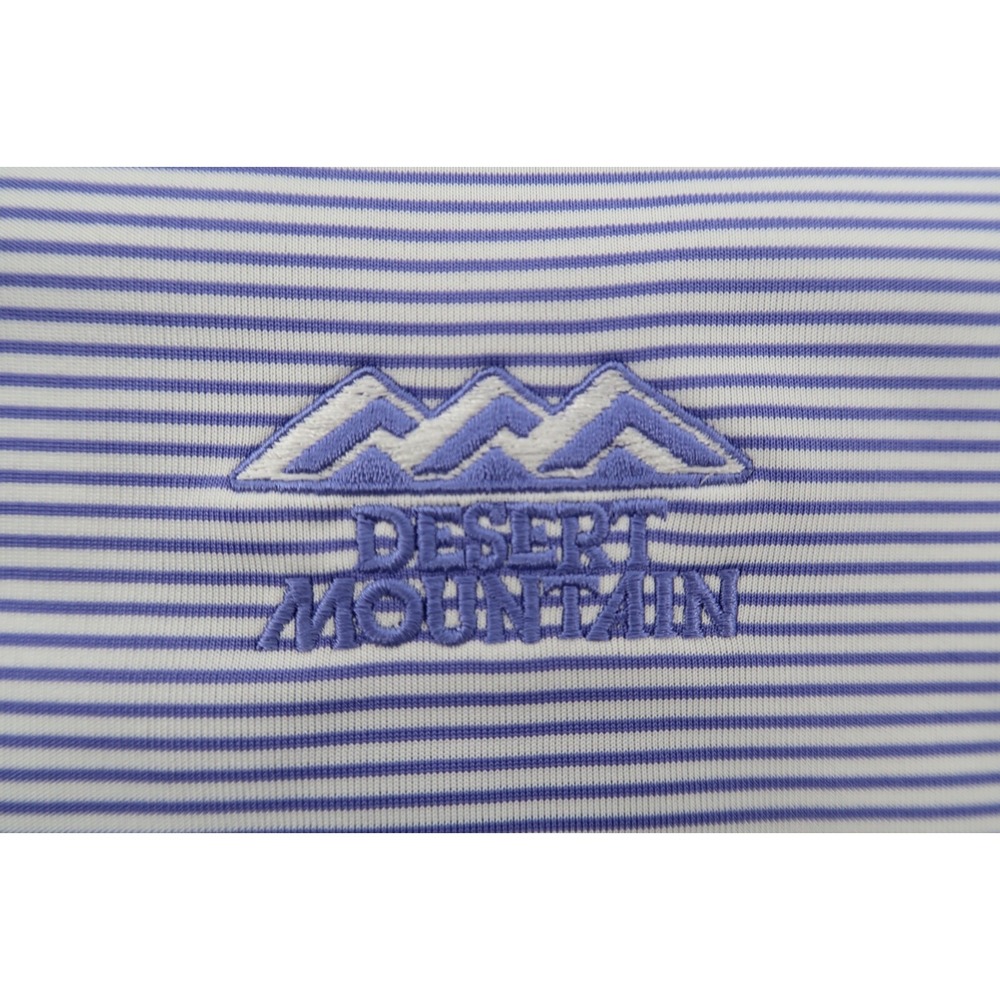 Donald Ross Mens Medium Purple Striped Golf Performance Short Sleeve Polo Shirt - Picture 4 of 6